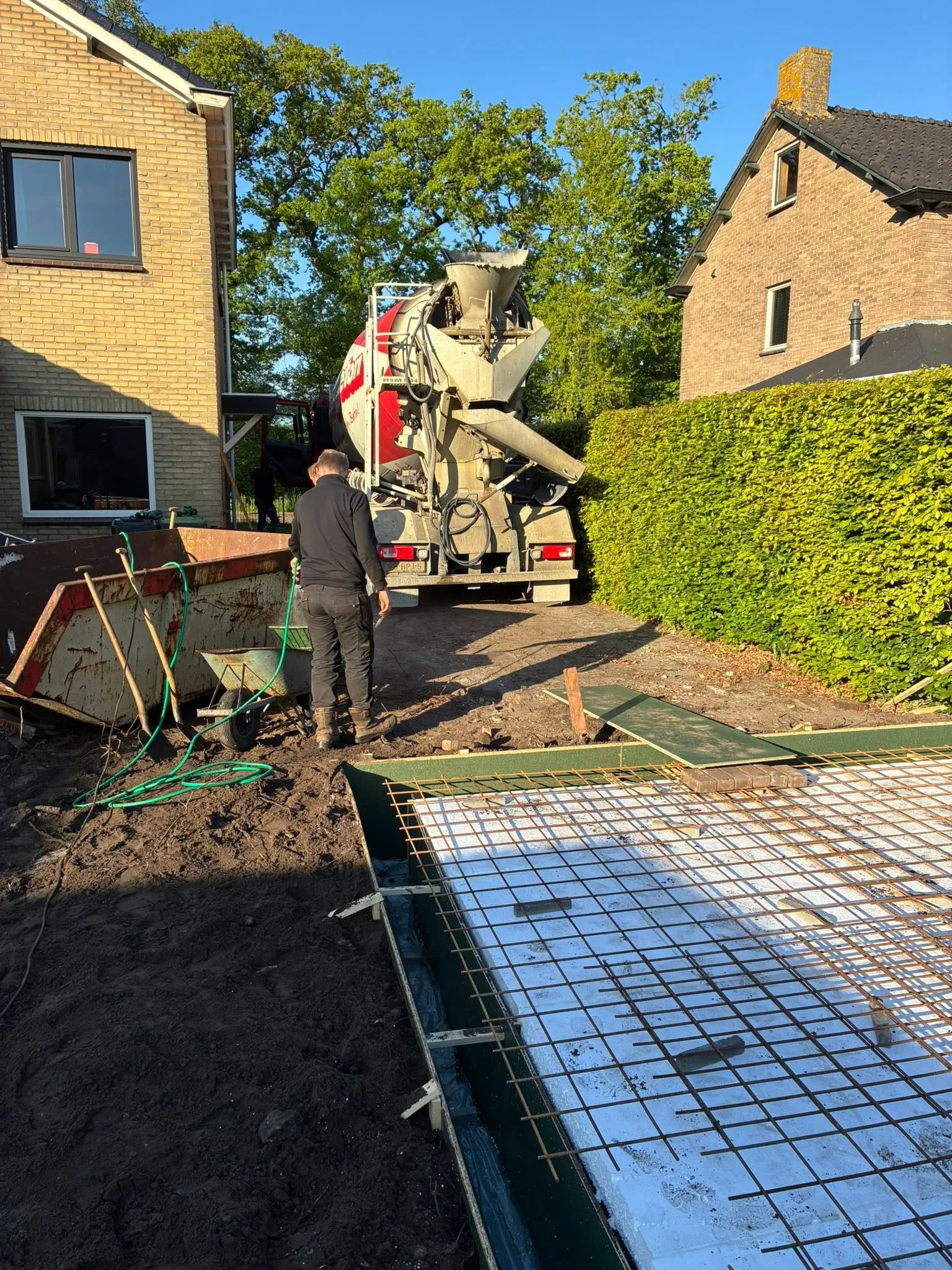 Voorbereiding voor een betonvloer